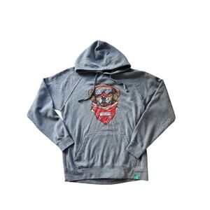 Wild Tribute Steamboat Springs Dog Hoodie Gray Pullover Large